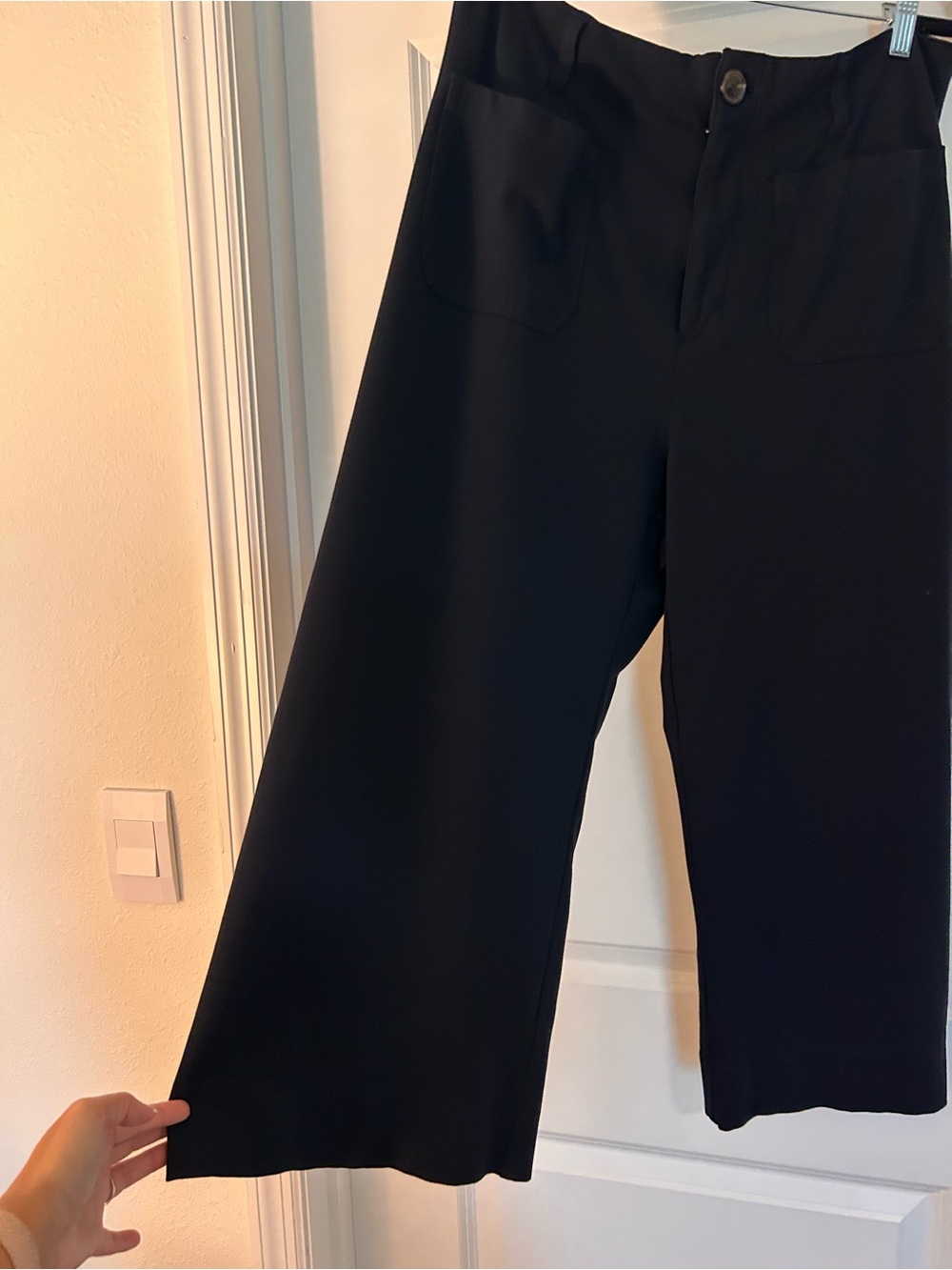 LC Lauren Conrad Navy Wide-Leg Trousers